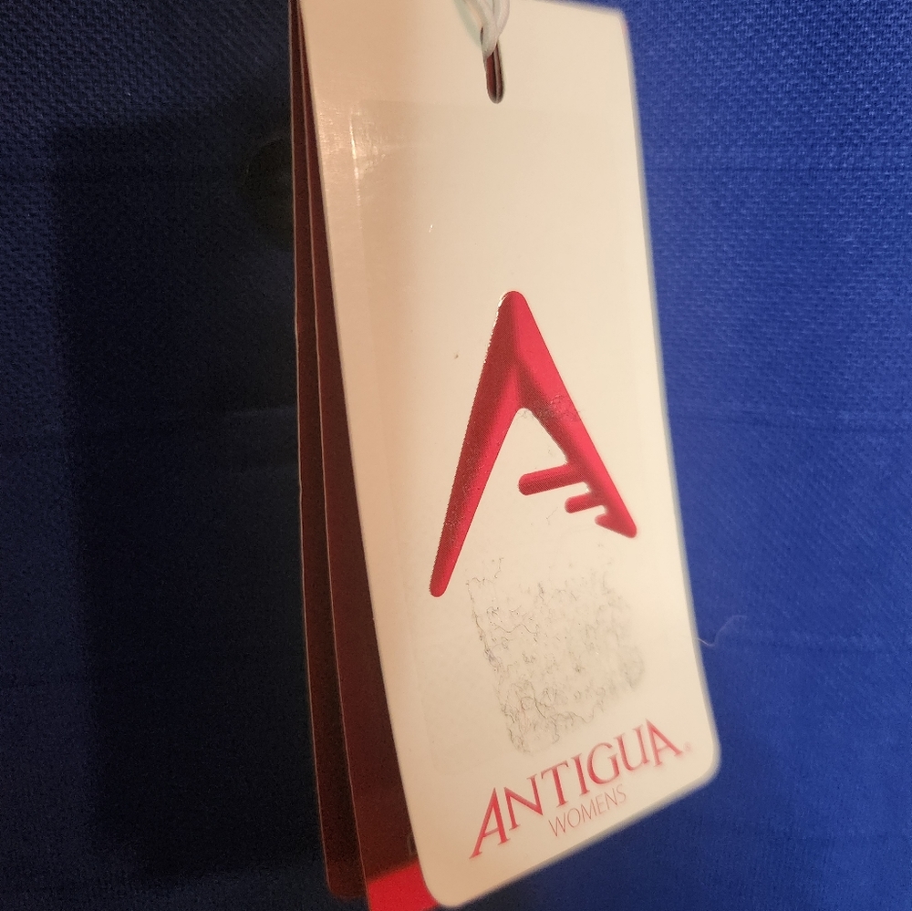 Box D Antigua ladies blue and white golf pole nwt p2p 20.5 size L - Picture 5 of 8